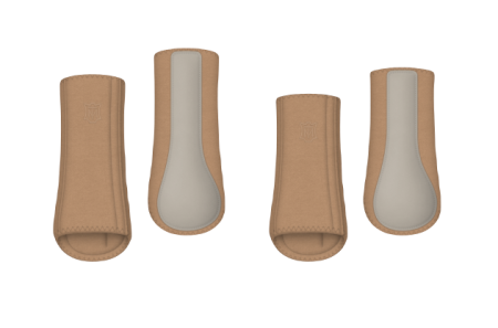 Ochraniacze MATTES HI-PRO piaskowo-szampańskie przód + tył.png