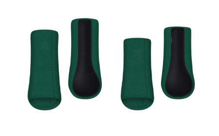 Ochraniacze MATTES HI-PRO zielono-czarne przód + tył.png