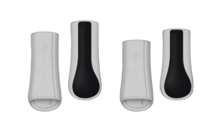 Ochraniacze MATTES HI-PRO srebrno-czarne przód + tył.png