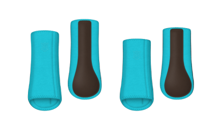 Ochraniacze MATTES HI-PRO turkusowo-brązowe przód + tył.png