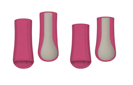 Ochraniacze MATTES HI-PRO orchideowo-szampańskie przód + tył.png