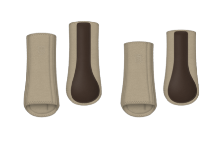 Ochraniacze MATTES HI-PRO safari-brązowe przód + tył.png