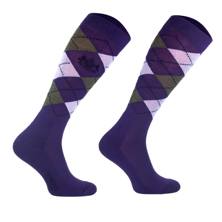 Podkolanówki jeździeckie SJPW fioletowe1.png