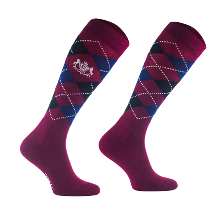 Podkolanówki jeździeckie SJPW burgundowe.png