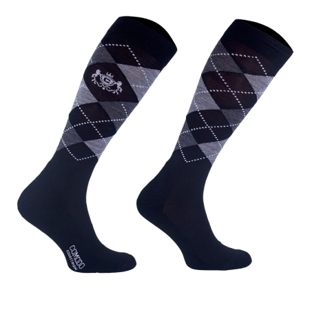 Podkolanówki jeździeckie SJPW granatowe.png