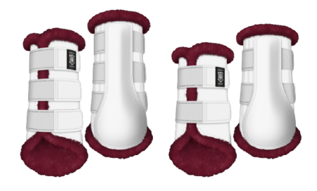 Ochraniacze MATTES Professional burgundowo białe.png