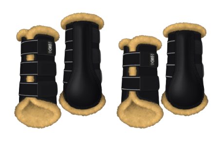 Ochraniacze MATTES Professional żółty naturalny czarne.png