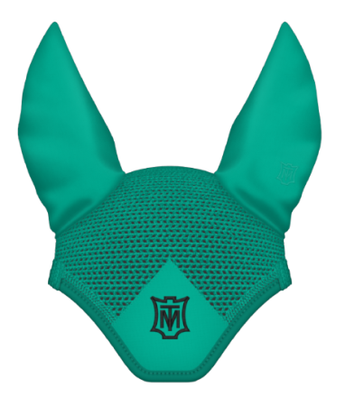 Nauszniki MATTES szmaragdowe ze szmaragdową lamówką z łatą z logo.png