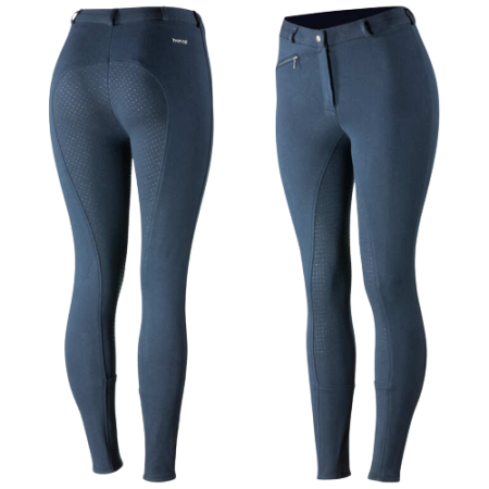 Bryczesy HORZE Active damskie z pełnym lejem silikonowym ciemnoniebieskie.png