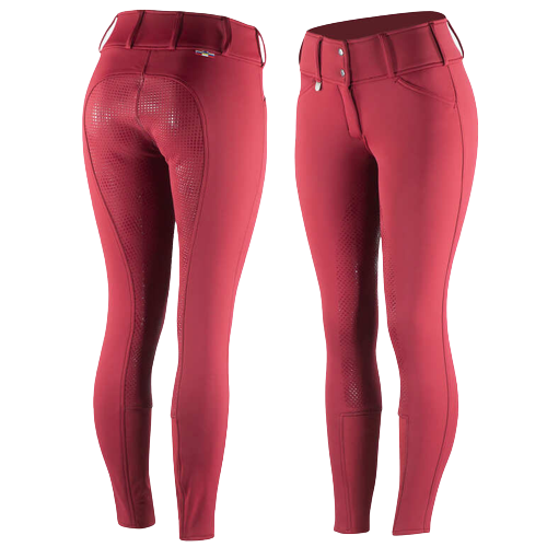 Przejdź do produktu Bryczesy HORZE Grand Prix Thermo Softshell damskie czerwone