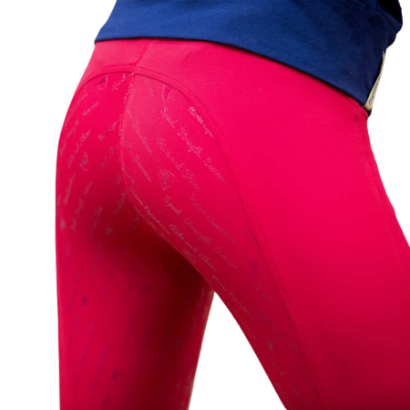 Bryczesy HORZE Nordic Performance damskie z pełnym lejem silikonowym czerwone1.png