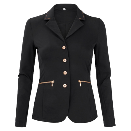 Frak jeździecki START Marianne młodzieżowy czarny przód.png