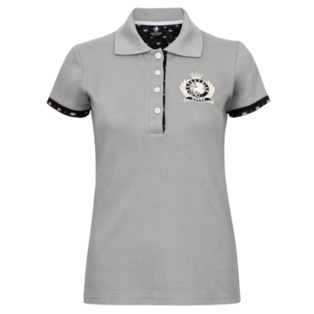 Koszulka polo EQ.QUEEN Luna 22SS damska ciemnoszary