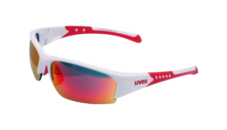 Okulary UVEX Sportstyle 217 Set biało-czerwone