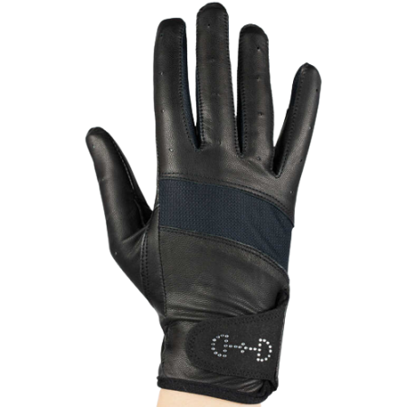 Rękawiczki HORZE Mesh z siatką skórzane damskie czarne2.png