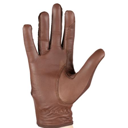 Rękawiczki HORZE Mesh z siatką skórzane damskie brązowe3.png