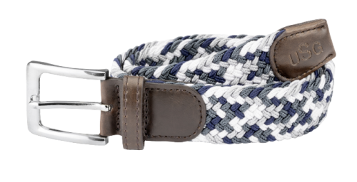 Przejdź do produktu Pasek USG Casual pleciony szaro-biały-granatowy - ostatnie sztuki
