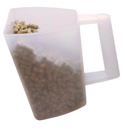 Miarka V-PLAST do paszy ze skalą - przeźroczysta