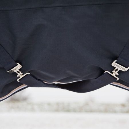 Derka HORZE padokowa z odpinanym kapturem Georgina 1200D, 250 g ciemnogranatowa