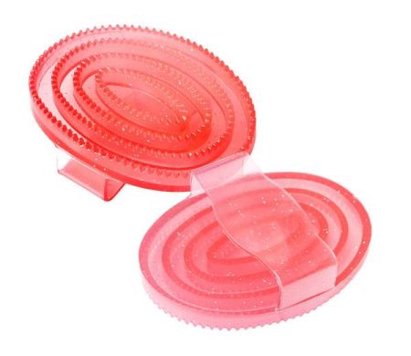 Zgrzebło START Gell glitter purpurowe