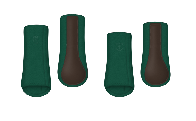 Ochraniacze MATTES HI-PRO zielono-brązowe przód + tył.png