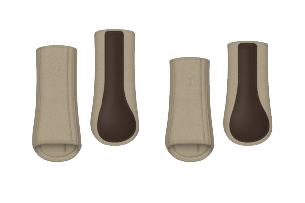 Ochraniacze MATTES HI-PRO safari-brązowe przód + tył.png