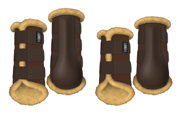 Ochraniacze MATTES Professional żółty naturalny brązowe.png